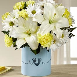 Tiny Miracle New Baby Boy Bouquet