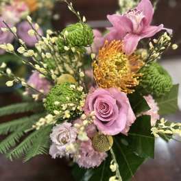 florist choice with exotics and roses (larger than shown)