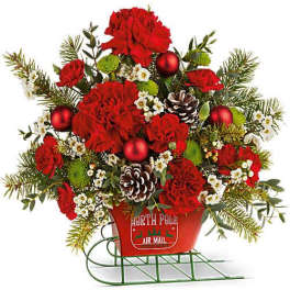 Teleflora's North Pole Sleigh Bouquet