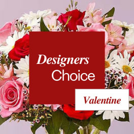 Mixed bouquet of red and pink roses with white daisies and lilies