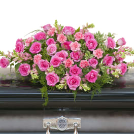 Peaceful Pink Casket Spray TMF-711
