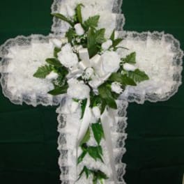 LARGE LACE SILK CROSS NEW-S09