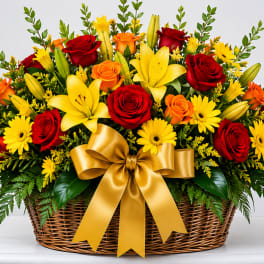 Bright and Bold Sympathy Basket