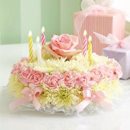 CLASSIC BIRTHDAY WISHES FLOWER CAKE 
