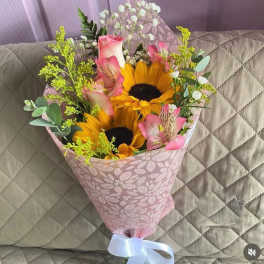 Roses and Sunflowers 