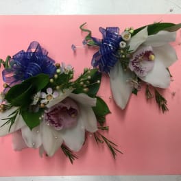 Boutonniere with cymbidium orchid