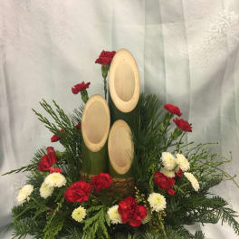 White and red theme holiday Kadomatsu KADO-007