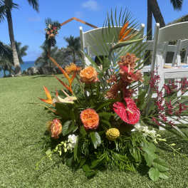 Bushel/Floor Arrangement for Ceremony