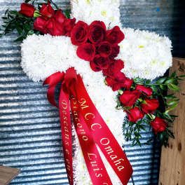 Red and white Cross