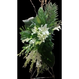 White Tropical Standing Spray