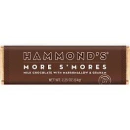 Chocolate bar in brown wrapper labeled Hammond's More S'mores