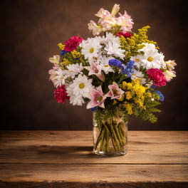 Spring Explosion Vibrant Mixed Flower Bouquet - Same Day Delivery Huntsville AL