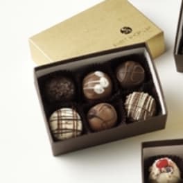 Box of assorted chocolates in a gift box