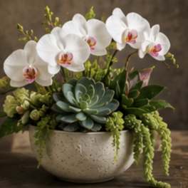 Desert Elegance Succulent & Orchid Garden