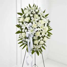 White Floral Standing Spray