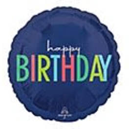 18" Blue Happy Birthday Mylar