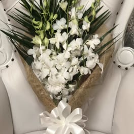 Wrapped Orchids with Palms