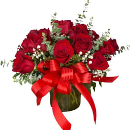 18 Cylinder Red Roses