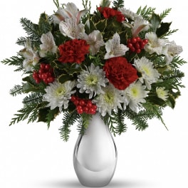 Silver And red Christmas Bouquet