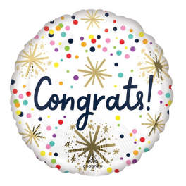 Congrats! Confetti Balloon 17"