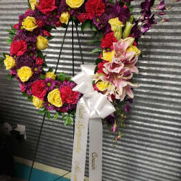 Colorful Wreath Tribute