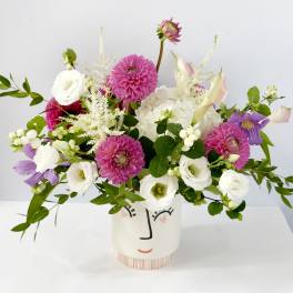 Smile & Dahlias