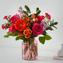 Fiesta Bouquet Blush Vase