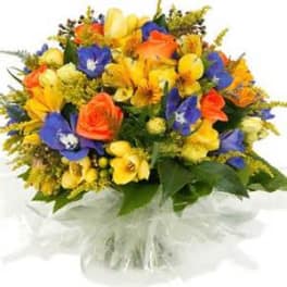 "WRAPPED" Bouquet of Blooming Buds