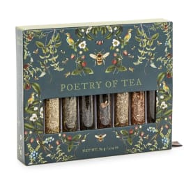 Decorative tea gift box with six loose-leaf tea tubes