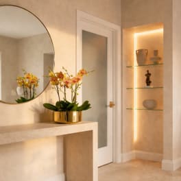 Peach Phalaenopsis Orchid Arrangement – 6 Stem Designer Arrangement