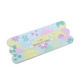 Three pastel nail files with floral patterns and "In My Beauty Era" text