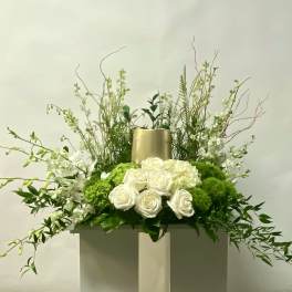 Evergreen Peace Urn Wreath