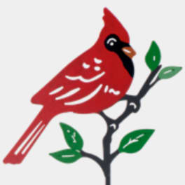 Add-on; GANZ Laser Cut Cardinal Mini Stake