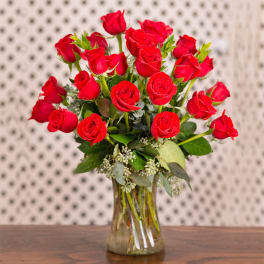 2 Dozen Medium Roses Arranged