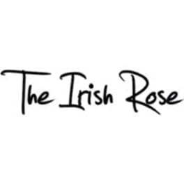Black handwritten text reading "The Irish Rose" on a white background