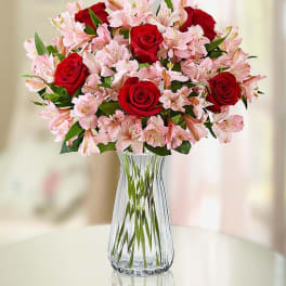 True Love Rose & Peruvian Lily Bouquet