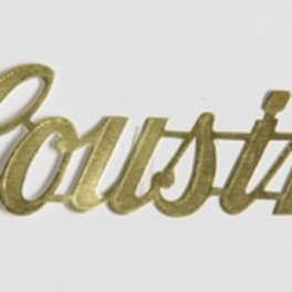 Gold script reading "Austin" on a white background
