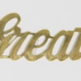 Gold script word "Sweet" on a white background