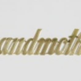Gold script text reading "Grandmother" on a white background