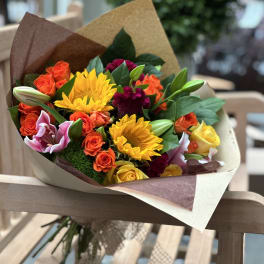Cheerful Signature Wrapped Bouquet
