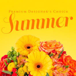 Bright mixed bouquet with yellow gerbera daisies and orange roses