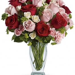 Cupid's Creation with Red Roses