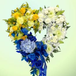 Tri-Color Loving Memory Heart