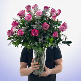 Classic 2 Dozen Magenta Long-Stem Roses