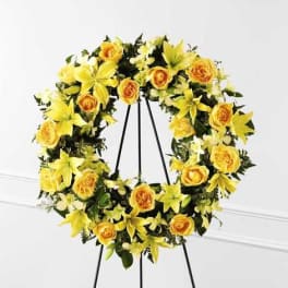 Golden Wreath Standing Spray