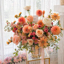 Peach Blush Garden Arrangement