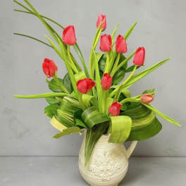 Pitcher of Tulips