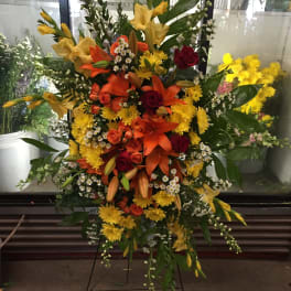 Orange Lilly Spray