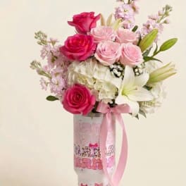 Mama's Love Floral Tumbler