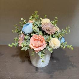 Sola Wooden Flower Centerpiece - Shimmering Beauty